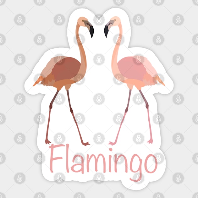 Flamingos Sticker by smoochugs